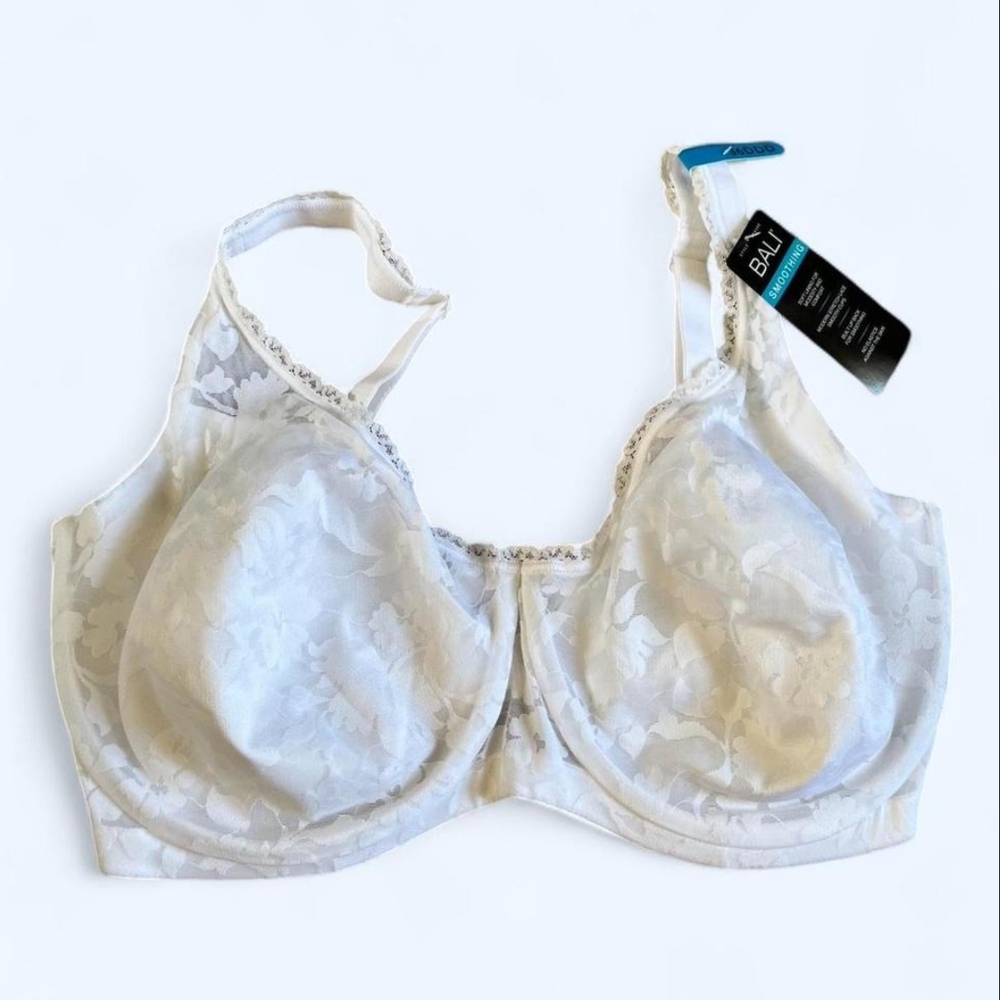 Bali Women's Elegant White Floral Bra
